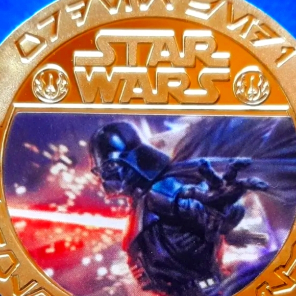 STAR WARS DARTH VADER GOLD🌟COIN LIMITED EDITION!🤩w/CERTIFICATE OF AUTHENTICITY - Picture 9 of 12